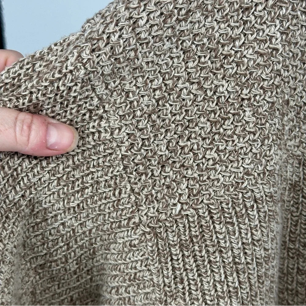 RedHead Large Tan Heather‎ Crewneck Henley Sweater Cotton Blend Rugged Outdoorsy